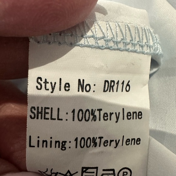 Elegant Blue Women's Dress - Picture 6 of 9